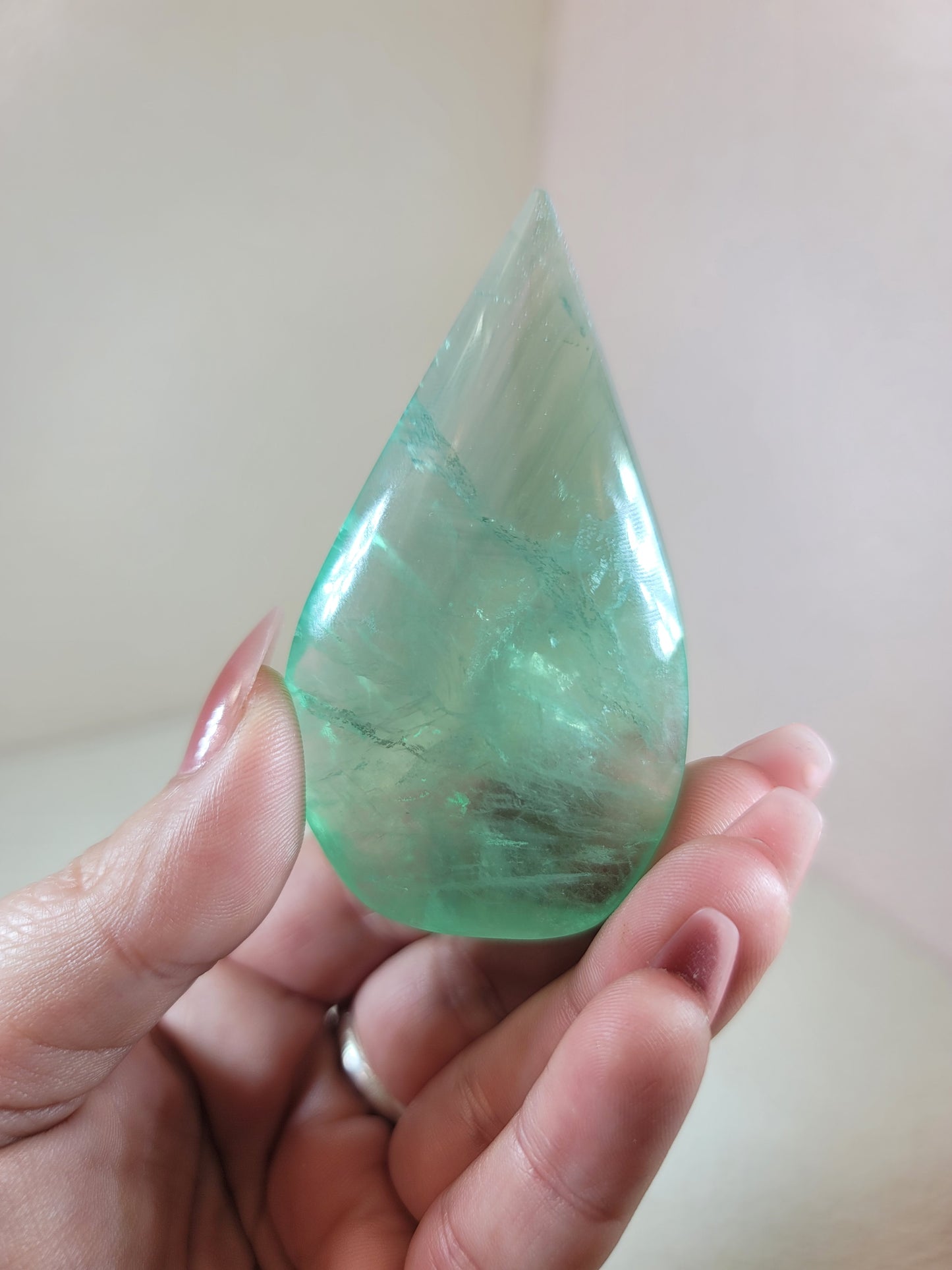(E) Smooth Green Fluorite Flame