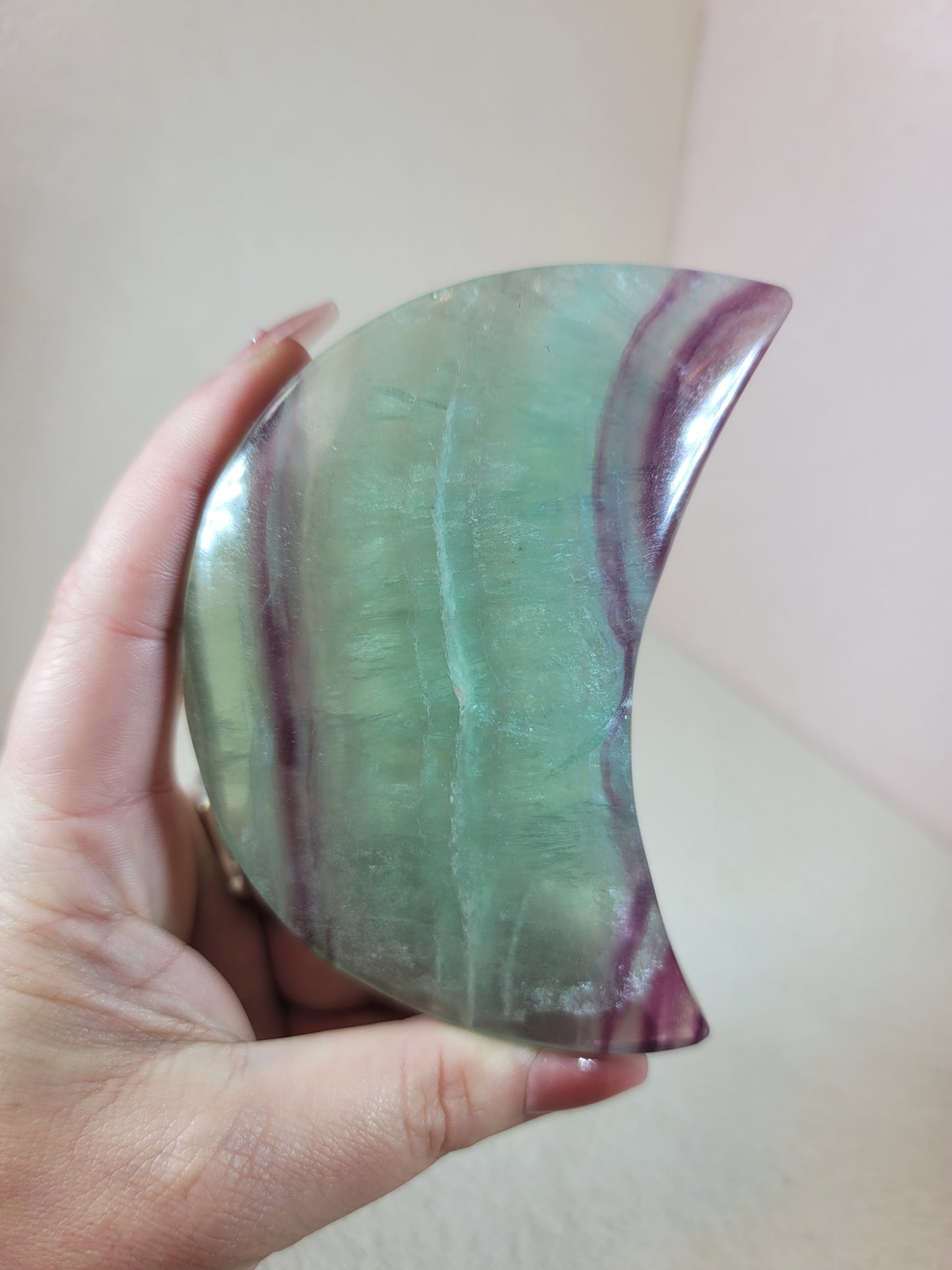 (B) Large Candy Fluorite Crescent Moon