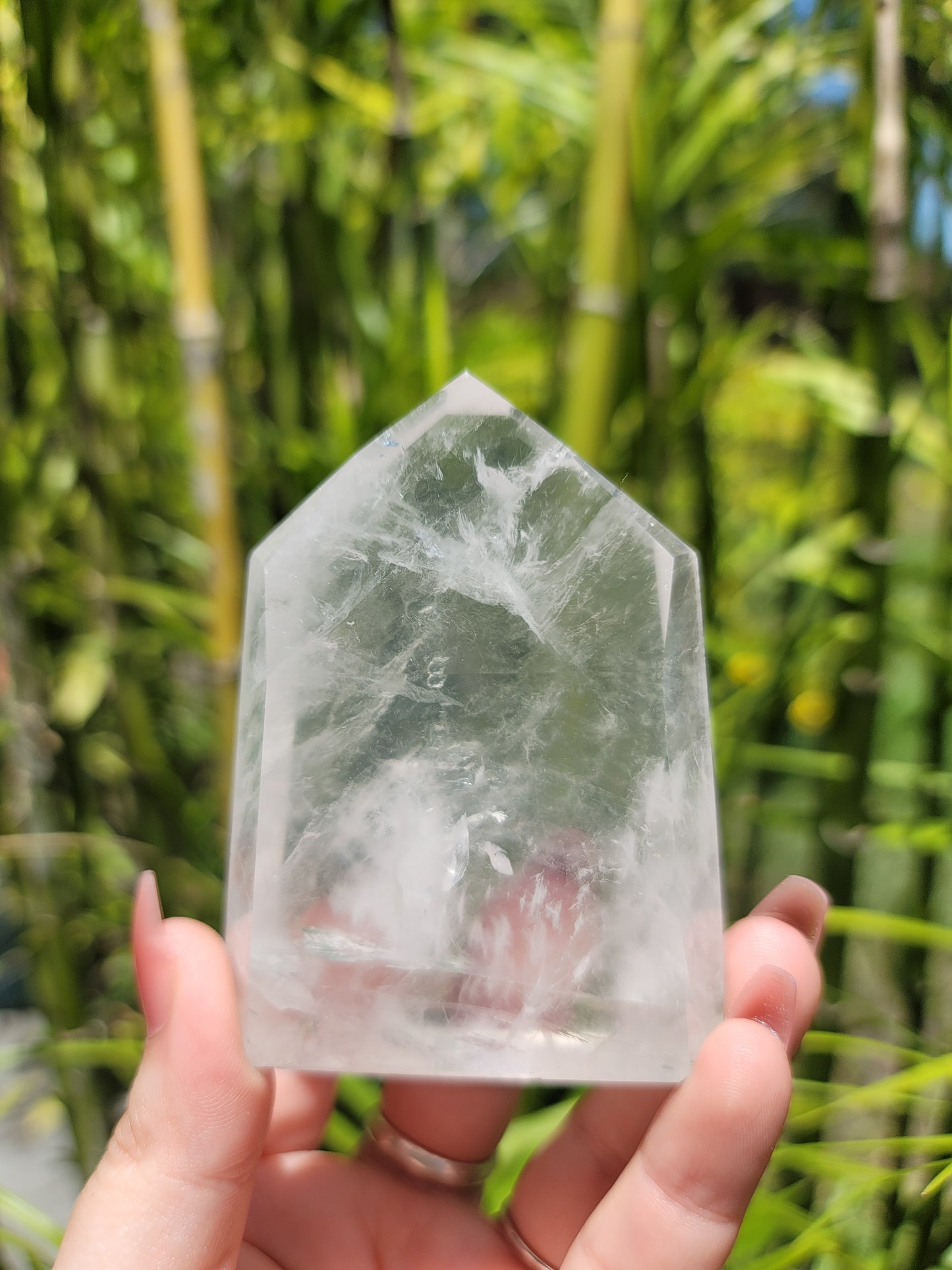 (F) High Quality Girasol Quartz Tower from Brazil