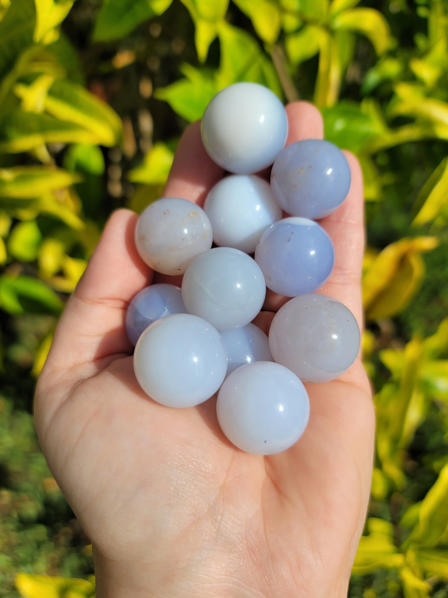High Quality Blue Chalcedony Sphere
