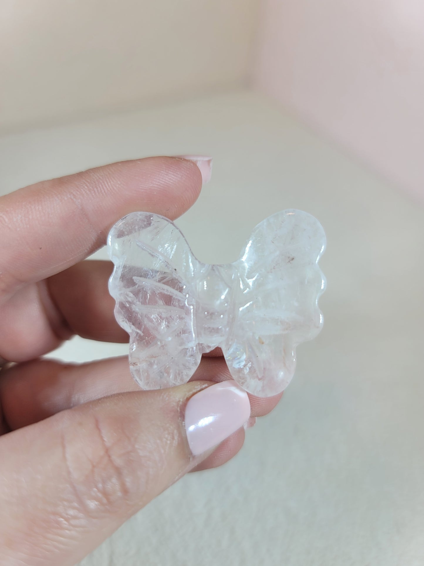 (A) Clear Quartz Butterfly