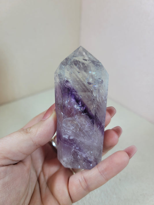 (C) High Quality Phantom Amethyst Tower Point from Brazil