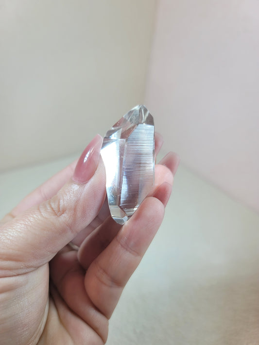 (F) High Quality Semi-polished Smoky Smokey Lemurian Quartz Double Termination DT from Brazil