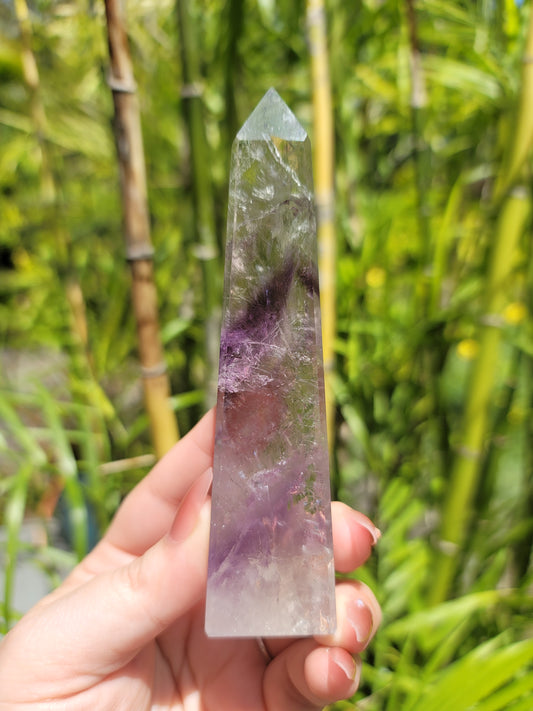 (H) High Quality Phantom Amethyst Obelisks from Brazil