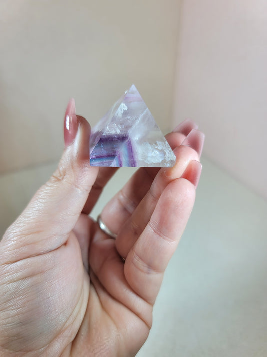(E) High Quality Candy Fluorite Pyramid