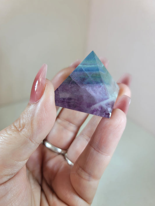 (G) High Quality Candy Fluorite Pyramid
