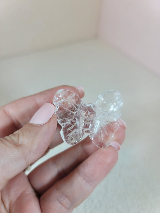 (B) Clear Quartz Butterfly