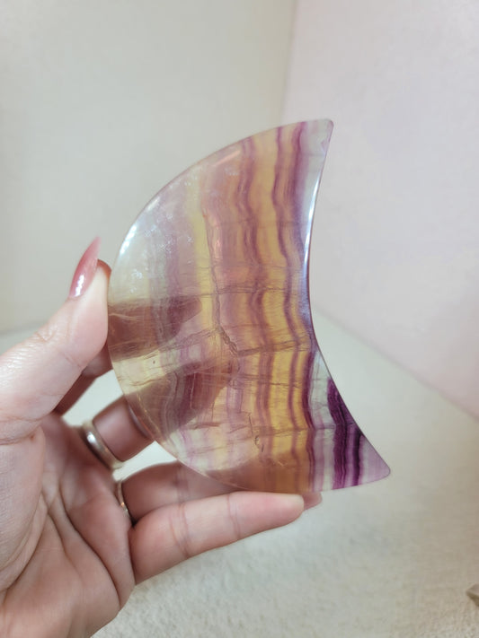 (A) Large Candy Fluorite Crescent Moon