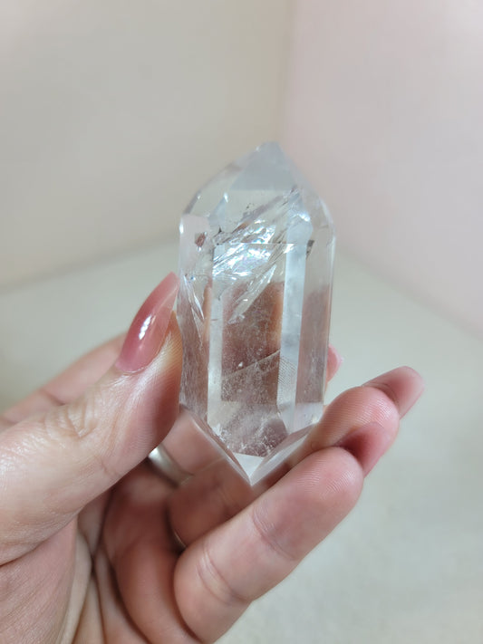(I) High Quality Polished Clear Quartz Double Termination DT from Brazil
