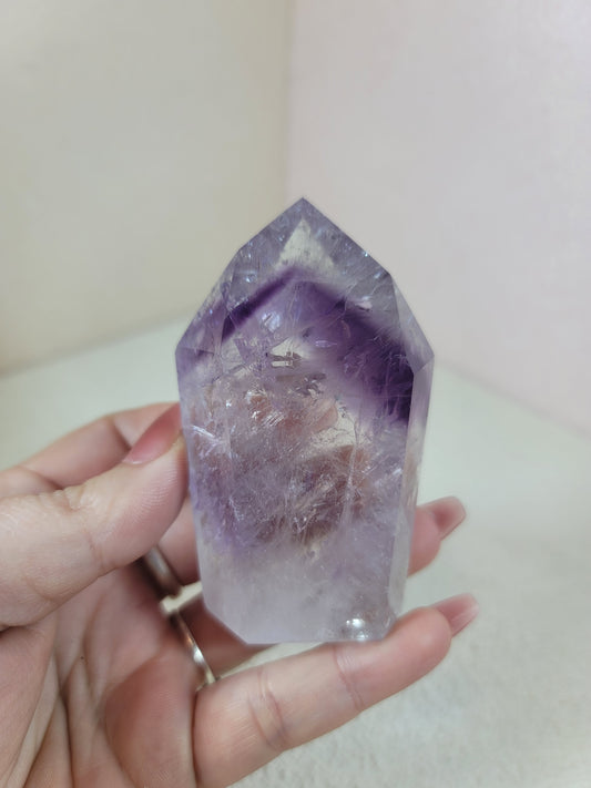 (B) High Quality Phantom Amethyst Tower Point from Brazil