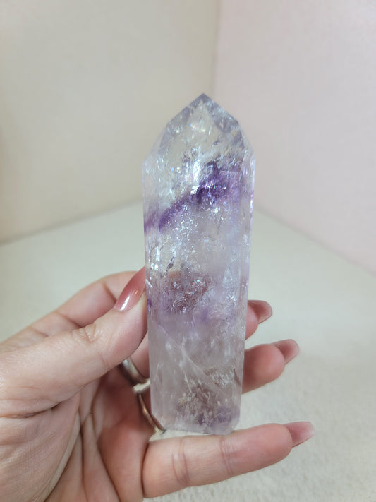 (A) High Quality Phantom Amethyst Tower Point from Brazil