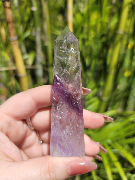 ( I ) High Quality Phantom Amethyst Obelisks from Brazil