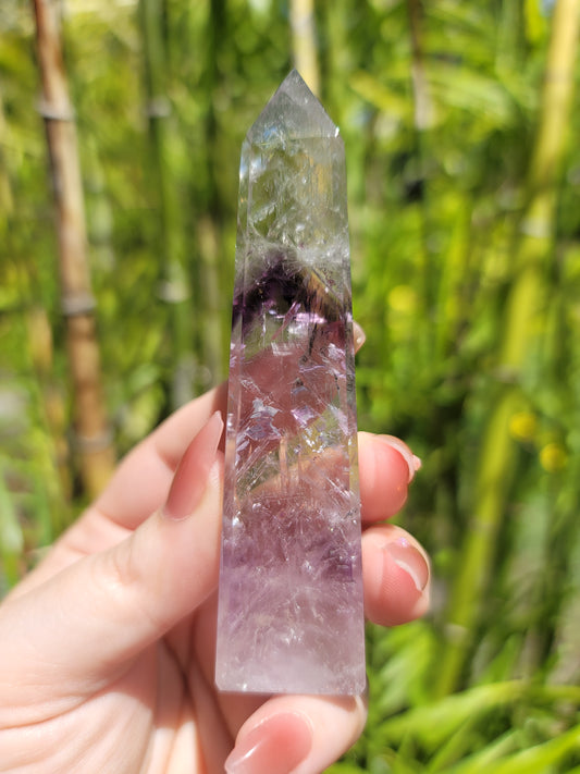 (K) High Quality Phantom Amethyst Obelisks from Brazil
