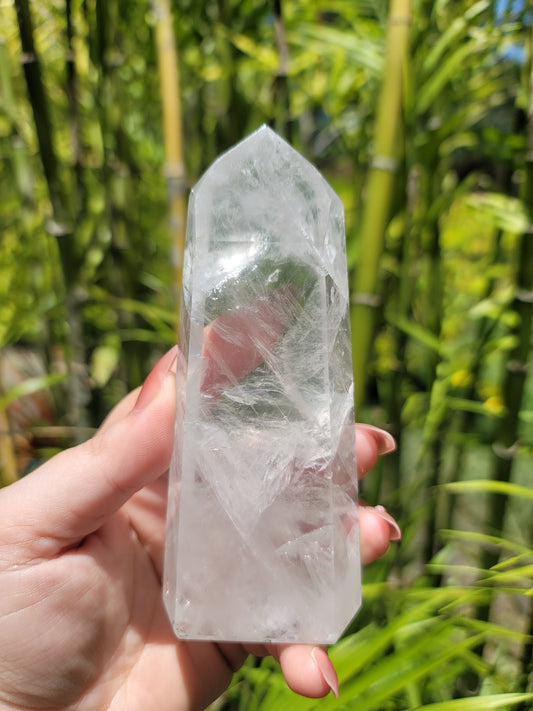 (B) High Quality Girasol Quartz Tower from Brazil
