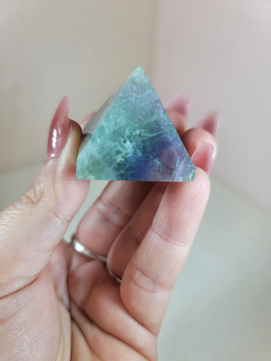 (H) High Quality Candy Fluorite Pyramid