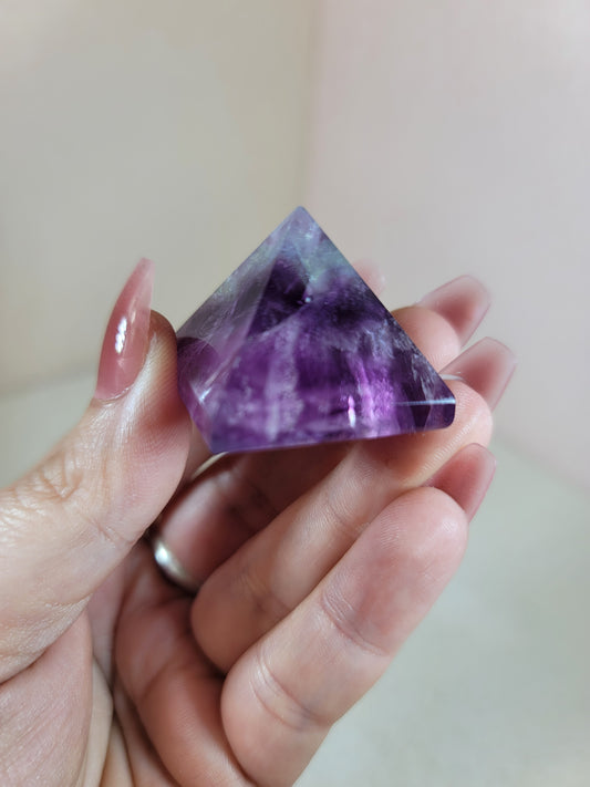 (B) High Quality Candy Fluorite Pyramid