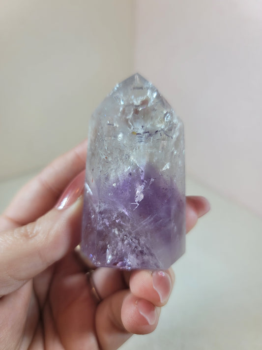 (H) High Quality Phantom Amethyst Tower Point from Brazil