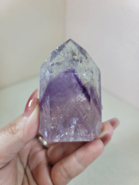 (G) High Quality Phantom Amethyst Tower Point from Brazil