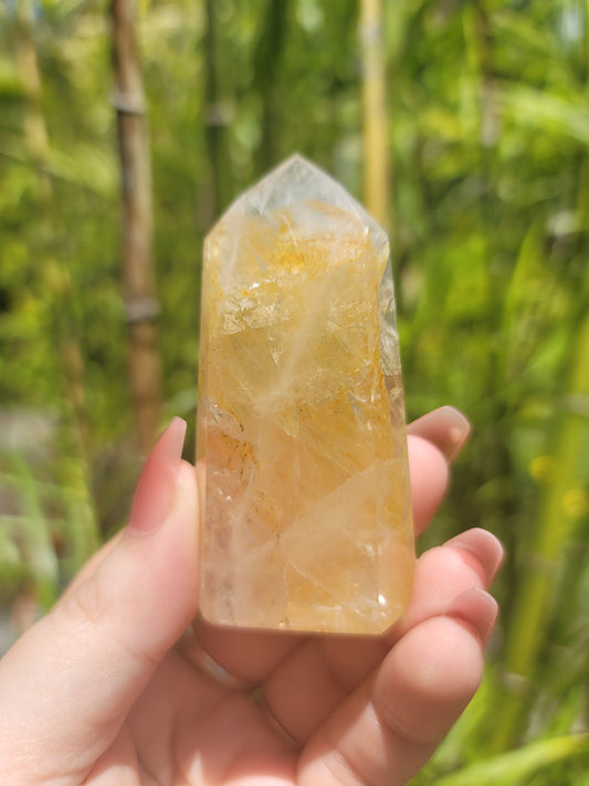 (F) High Quality Girasol Golden Healer Iron Included Tower from Brazil