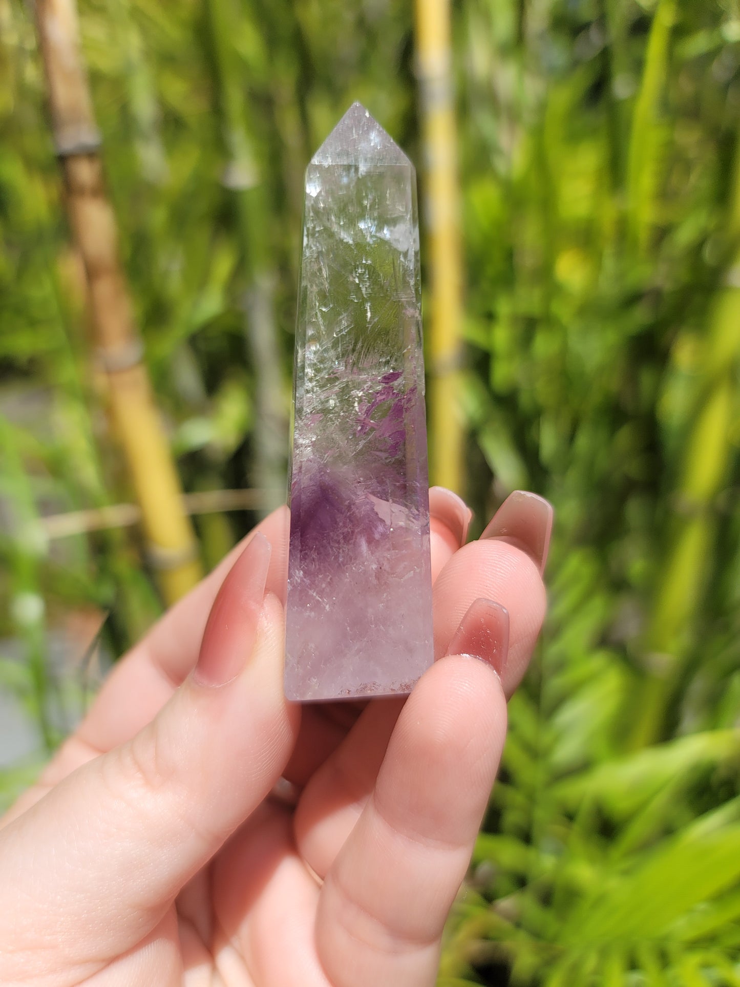 (L) High Quality Phantom Amethyst Obelisks from Brazil
