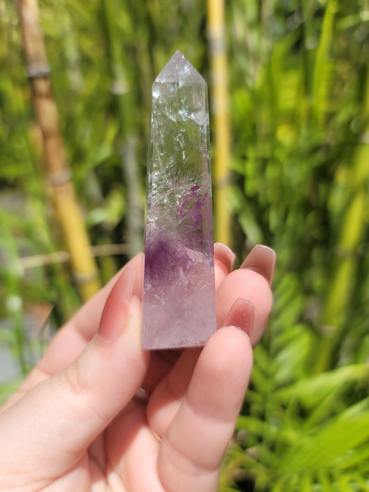 (L) High Quality Phantom Amethyst Obelisks from Brazil