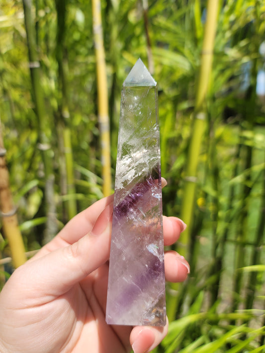 (D) High Quality Phantom Amethyst Obelisks from Brazil