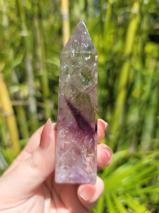 (J) High Quality Phantom Amethyst Obelisks from Brazil