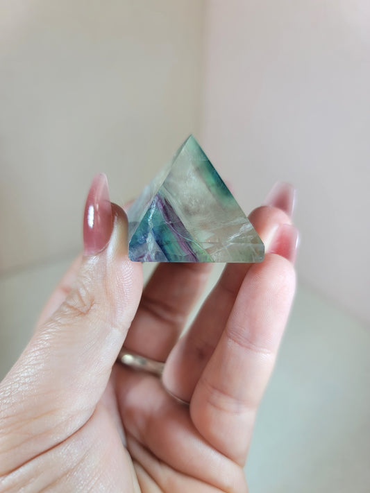 (C) High Quality Candy Fluorite Pyramid