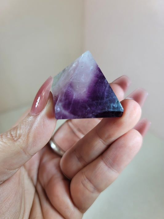 (D) High Quality Candy Fluorite Pyramid