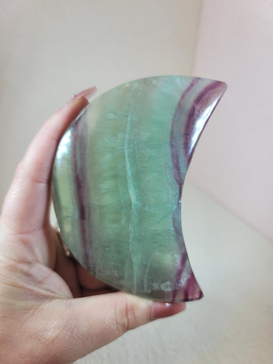 (B) Large Candy Fluorite Crescent Moon