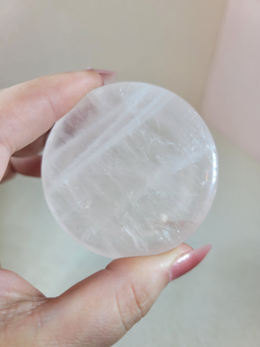 (X) High Quality Rose Quartz Dish Bowl