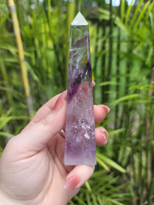 (A) High Quality Phantom Amethyst Obelisks from Brazil