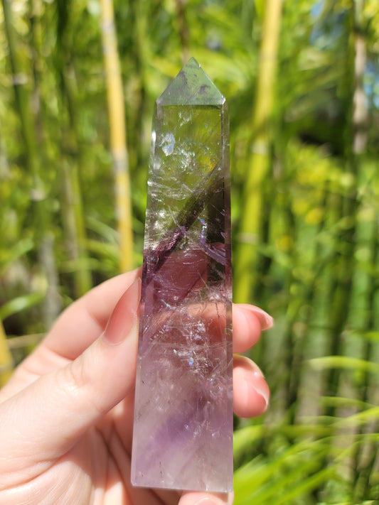 (F) High Quality Phantom Amethyst Obelisks from Brazil