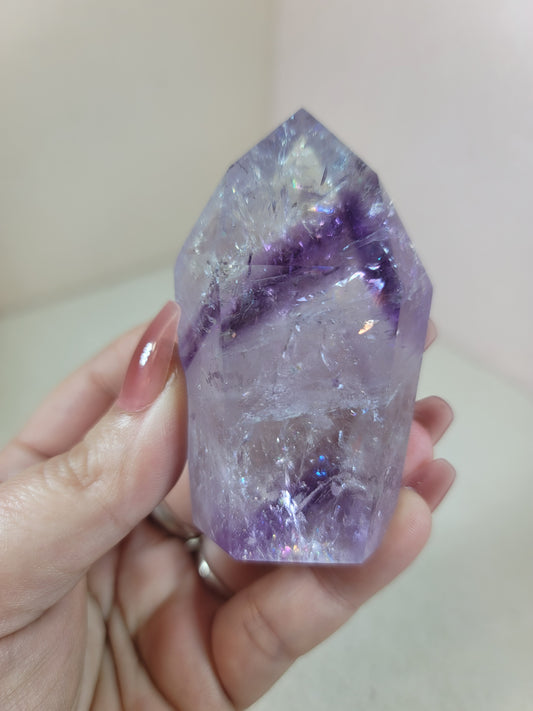(F) High Quality Phantom Amethyst Tower Point from Brazil