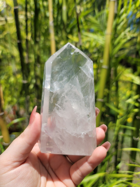 (C) High Quality Girasol Quartz Tower from Brazil