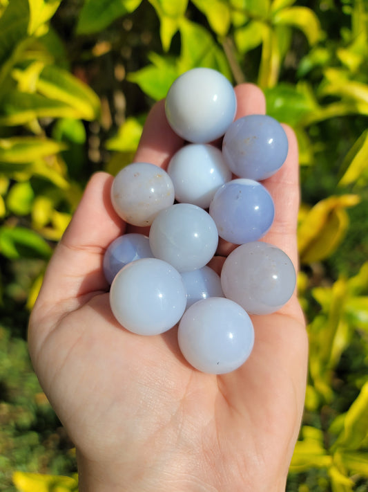 High Quality Blue Chalcedony Sphere