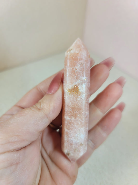 (B) Pink Amethyst Double Termination DT