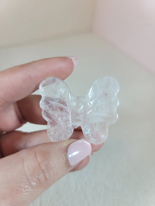 (A) Clear Quartz Butterfly