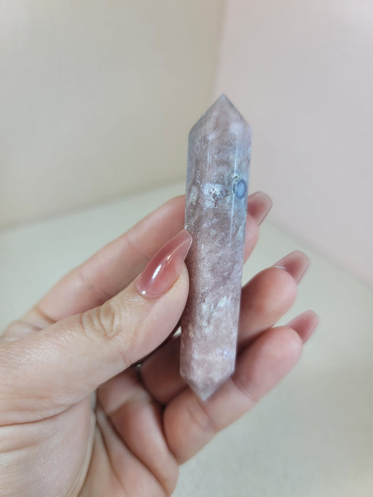 (F) Pink Amethyst Double Termination DT w/Orbs